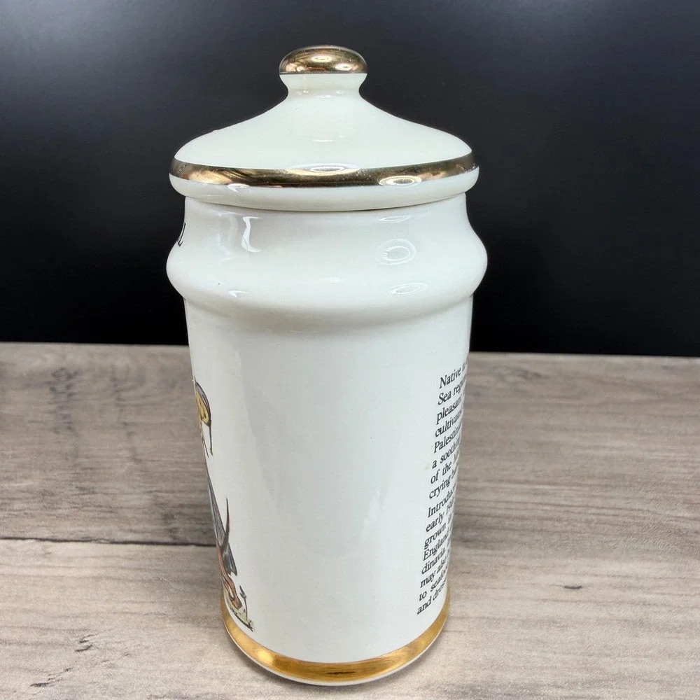 M.J.‎ Hummel Dill Spice Jar 1987 Danbury Mint Porcelain Gold Trim Made in Japan